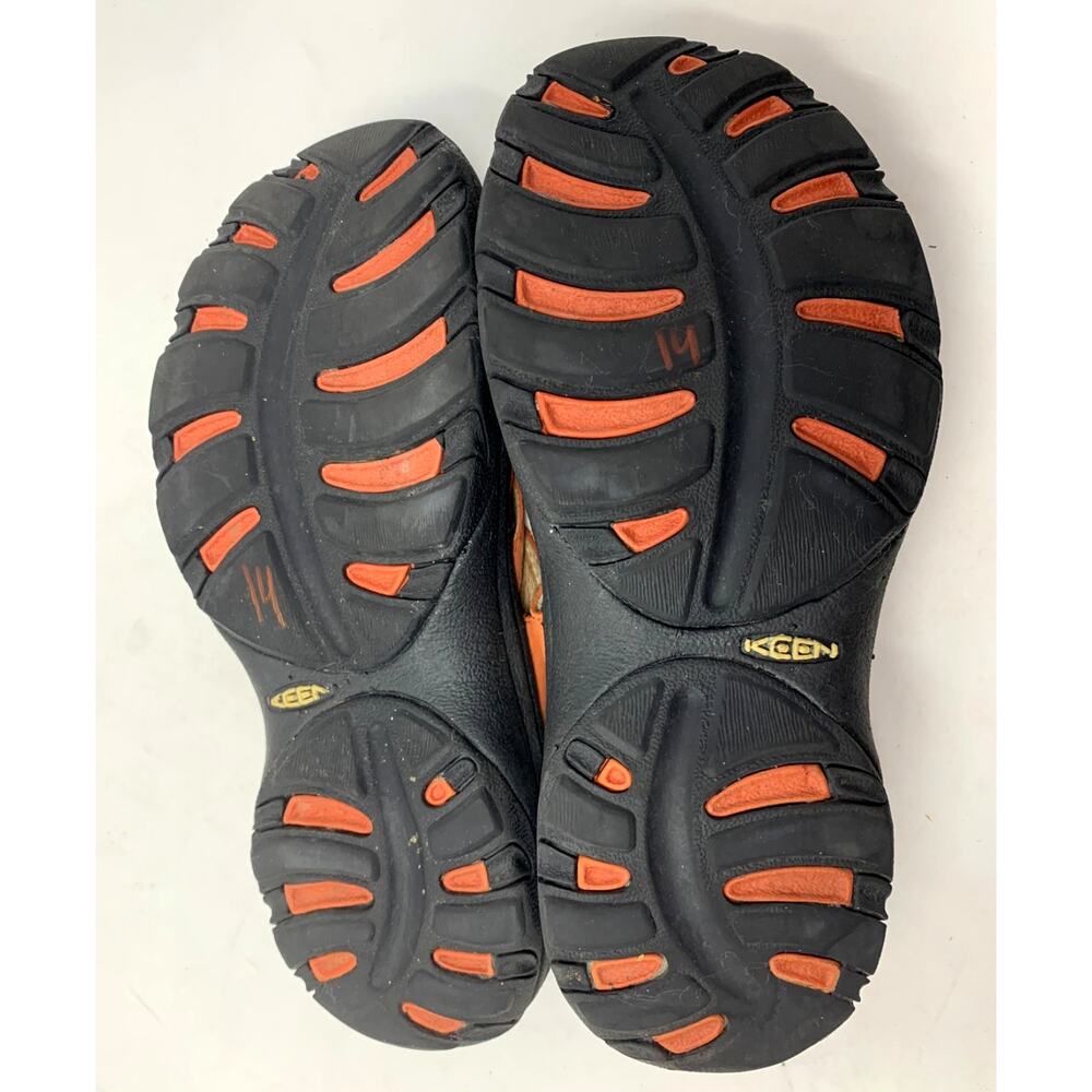 KEEN CALISTOGA ORANGE LEATHER WOMEN'S SLIDES LEATHER INSOLES SIZE 7 - Picture 6 of 6